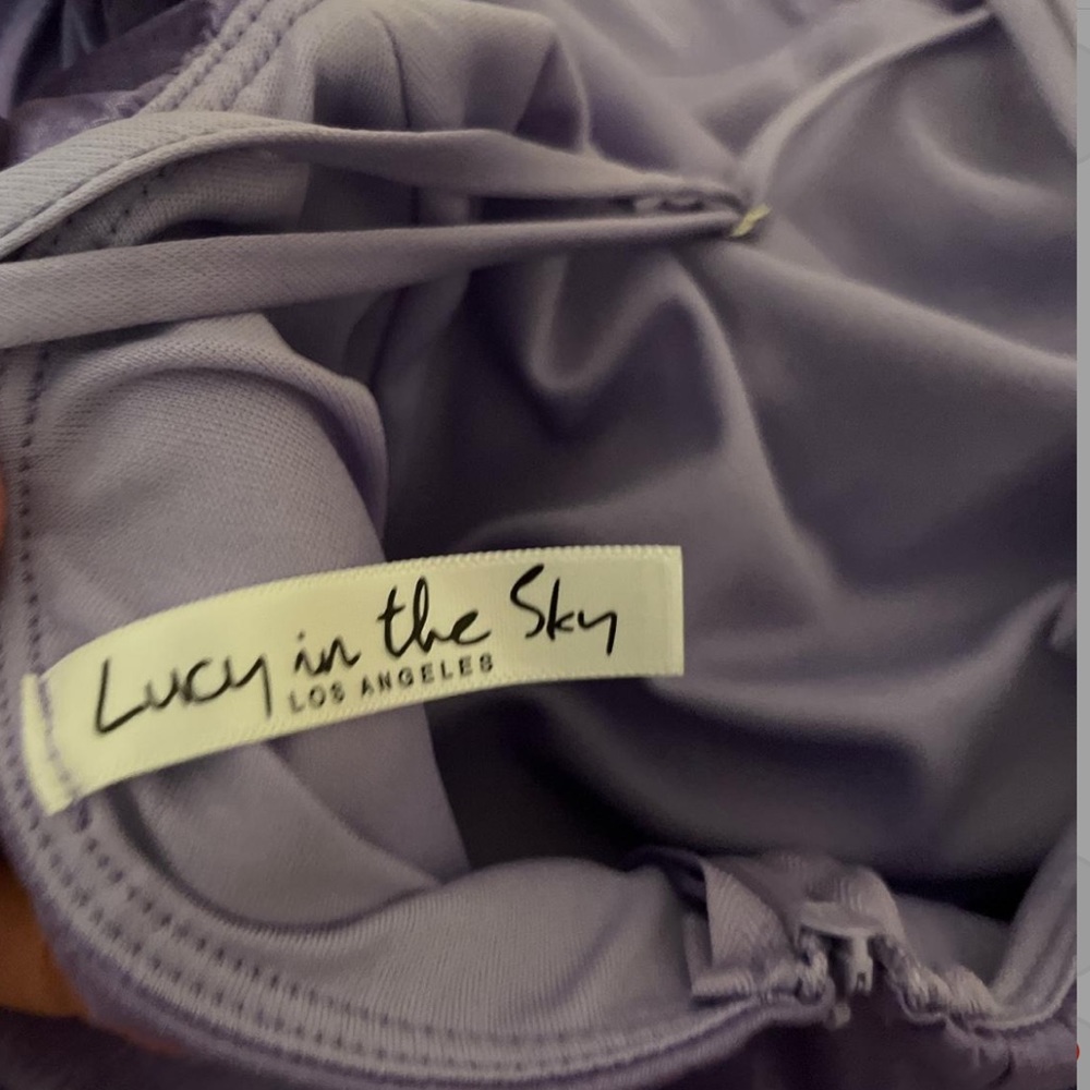 Lucy In The Sky Lilac Triangle Top Dress. - Picture 3 of 3